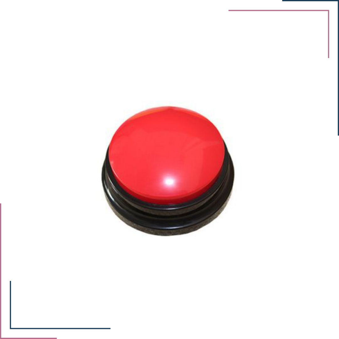 Botão de comando de voz vermelho