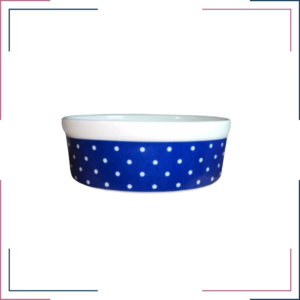 Comedouro decoração de bolinhas Azul